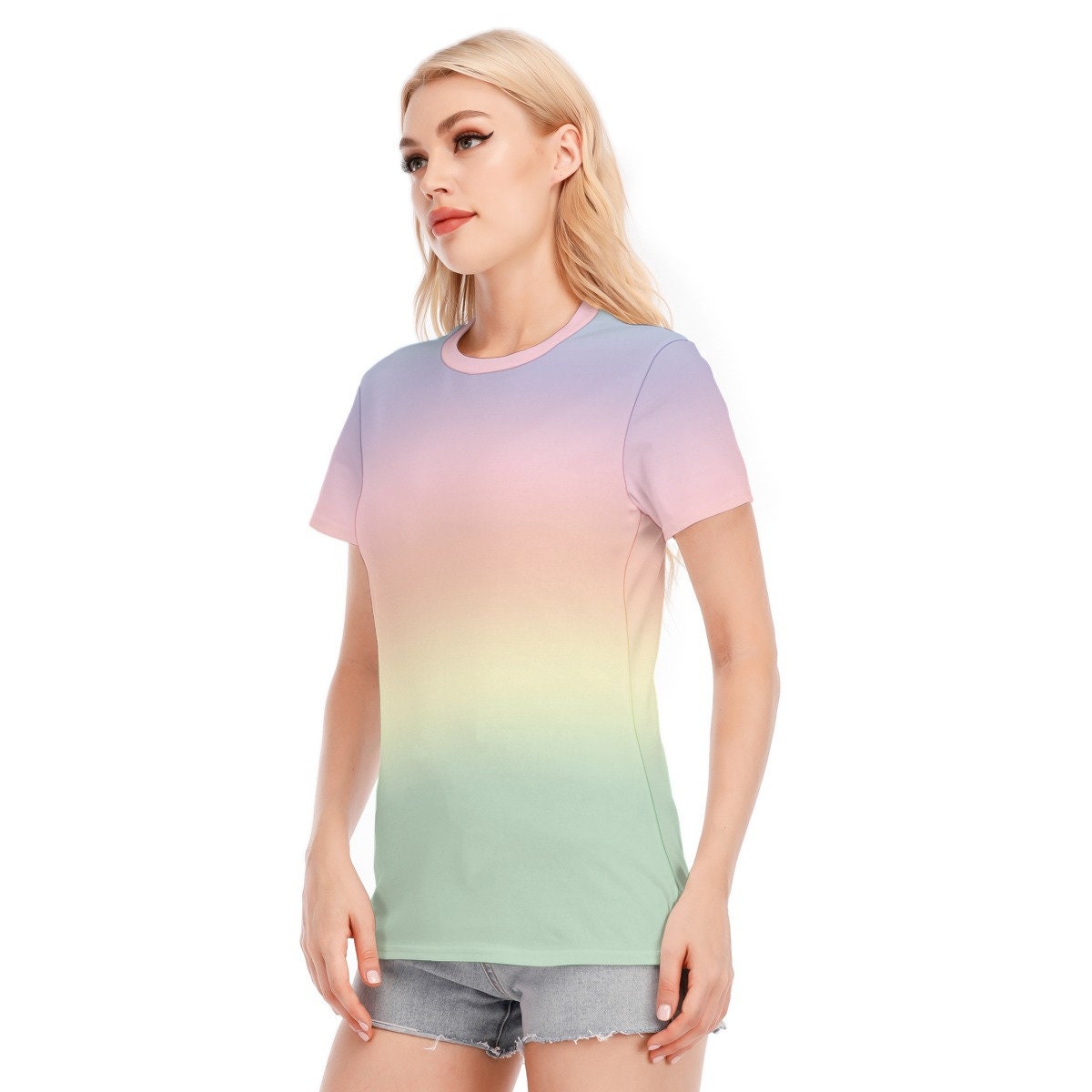 Ombre Top, Rainbow Tops, Ombre Tshirt, Rainbow T-shirt, Womens Tshirts, Unique Tshirt, Ombre T-shirt, Abstract Tshirt, Artistic Tshirt
