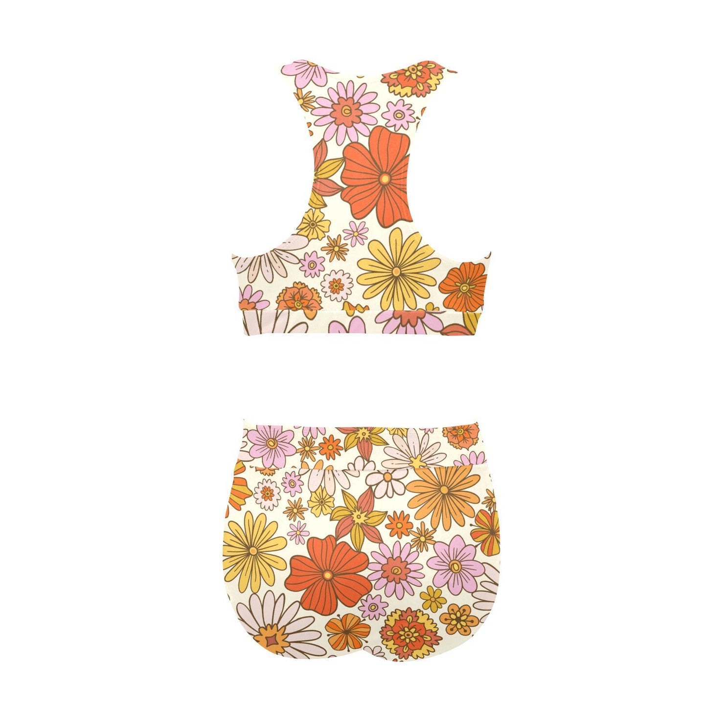 Bikini, Retro Bikini, Two piece Bikini Set, Floral Bikini, High Waist bikini, Hippie style Bikini,70s Style Bikini, Retro Swimsuit Women
