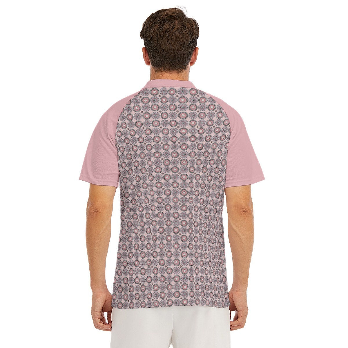 Polo Shirt, Vintage polo, Men's polo shirt, Pink polo shirt, 60s shirt men, Mod shirt,Men's vintage shirt,vintage style shirt,plus size men