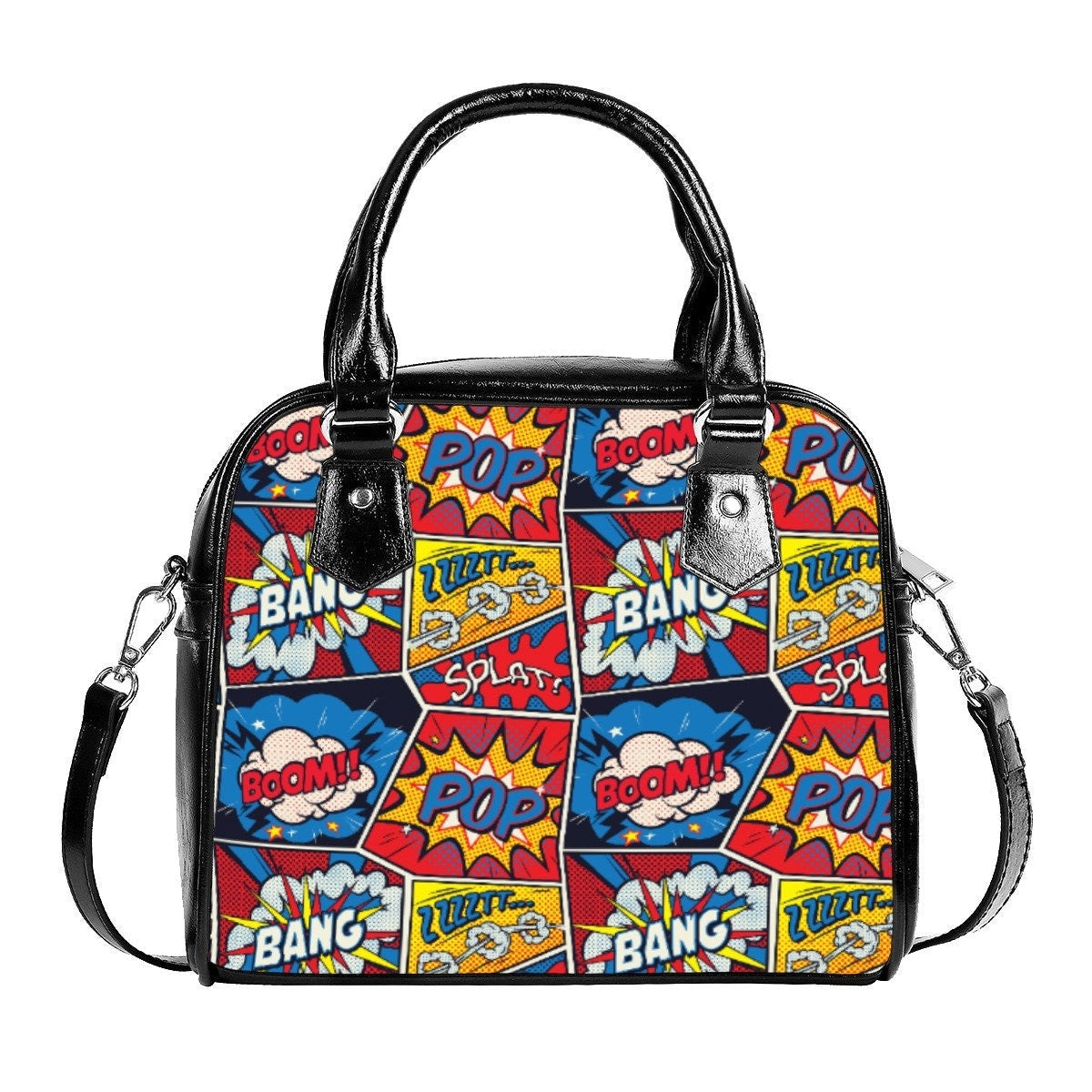 Womens Handbags, Pop Art Bag, Pop Art Print Purse, Comic Print Purse, Retro Handbag, Retro purse, Pop Art Purse, Retro Pop Art Purse