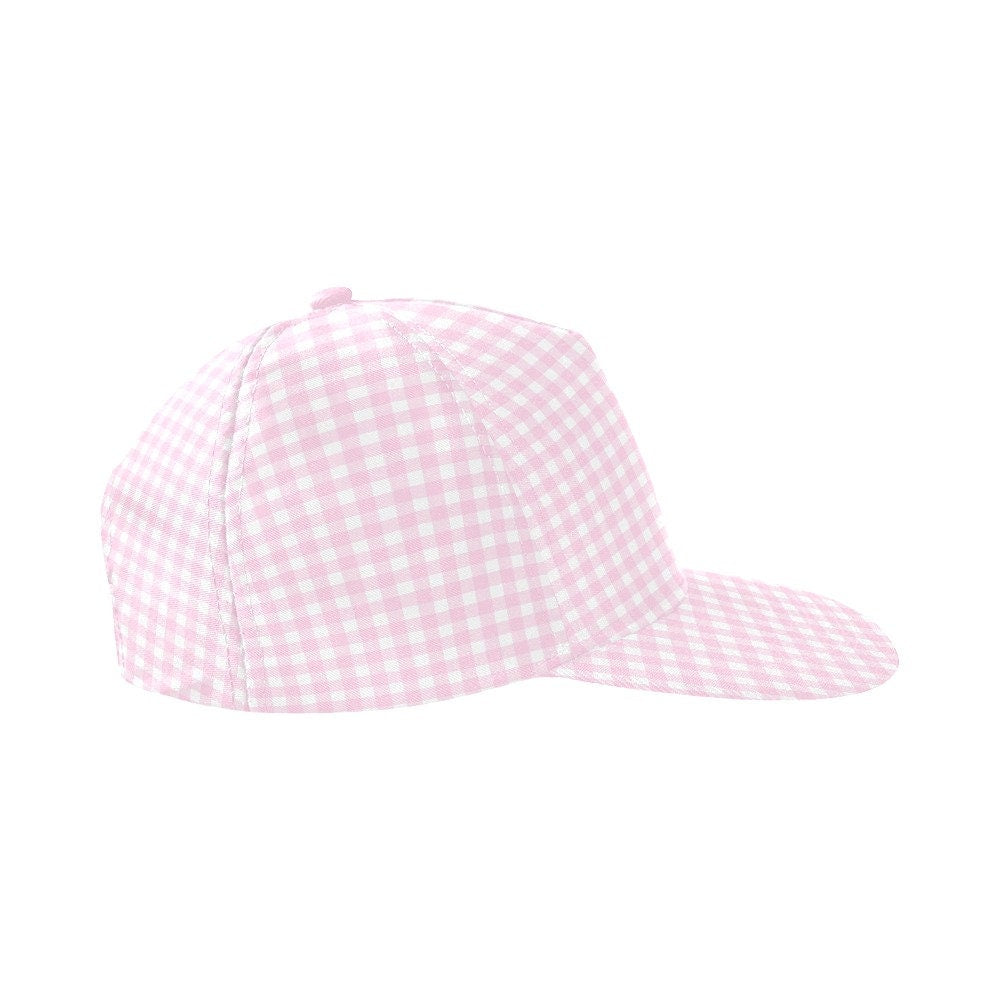 Baseball Cap, Pink Gingham Hat, Women's Baseball Cap, Pink Baseball Cap, Baseball hat, Unisex cap, Retro Cap, Retro Style Hat, Fashion Hat