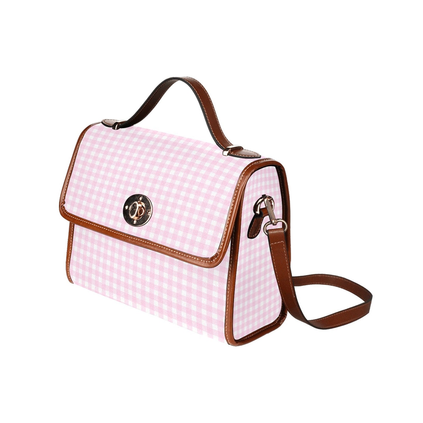 Women's Handbag, Retro Handbag, Pink Gingham Purse, Pink Purse, Women's Purse, Vintage inspired bag, Pinup style, Pink Gingham handbag