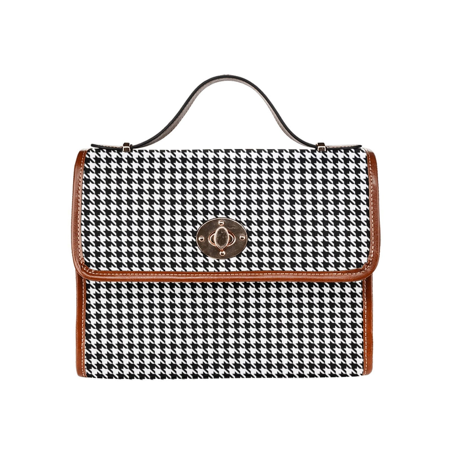 Women's Purse, Black Houndstooth Handbag, Women's Handbag, Retro Handbag, Retro Bag, Houndstooth Bag, Houndstooth Purse