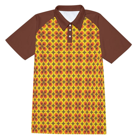 Polo Shirt, Vintage polo, Men's polo shirt, Brown polo shirt, 70s shirt men, Mod shirt,Men's vintage shirt,vintage style shirt,plus size men