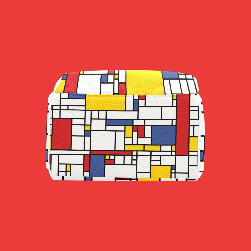 Unisex Backpack, Women's Backpack, Mondrian BackPack, Women's Bags, Retro inspired Backpack,60s style bag,Vintage style backpack,Fashion bag