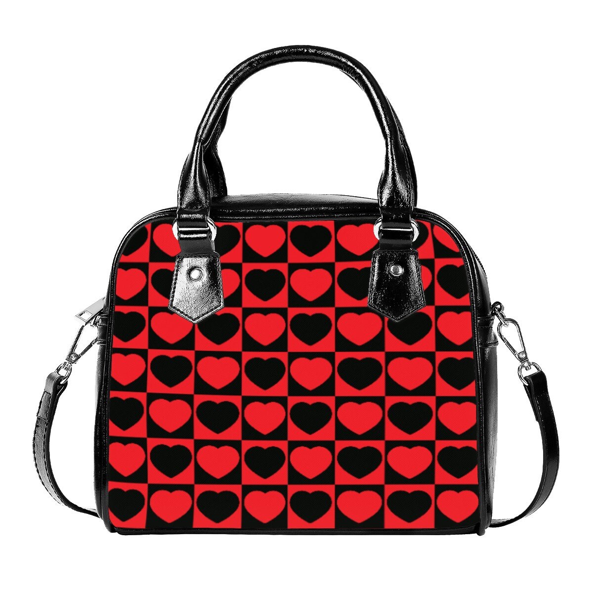 Heart Bags, Heart Checker Bag, Checker Handbag, Heart Print Purse, Heart Purse, Heart Bag, Heart Handbag, Womens Handbags, Small Handbags
