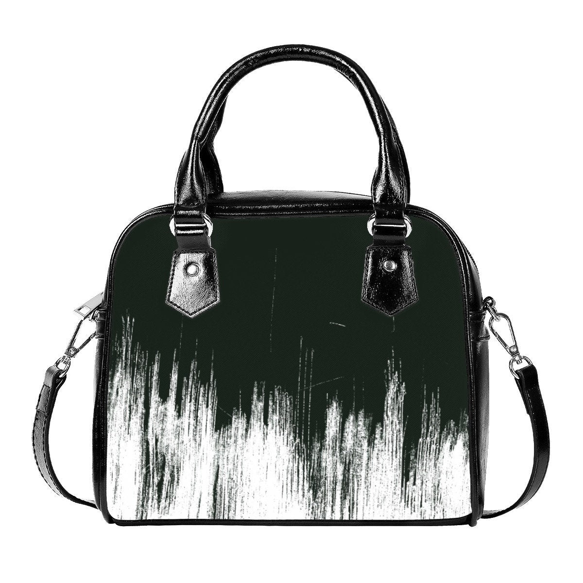 Edgy Black Bag, Black Handbags, Punk Rock Style, Abstract Bag, Women's Bags, Women's Purse, Gothic Style Bag, Artistic Bag