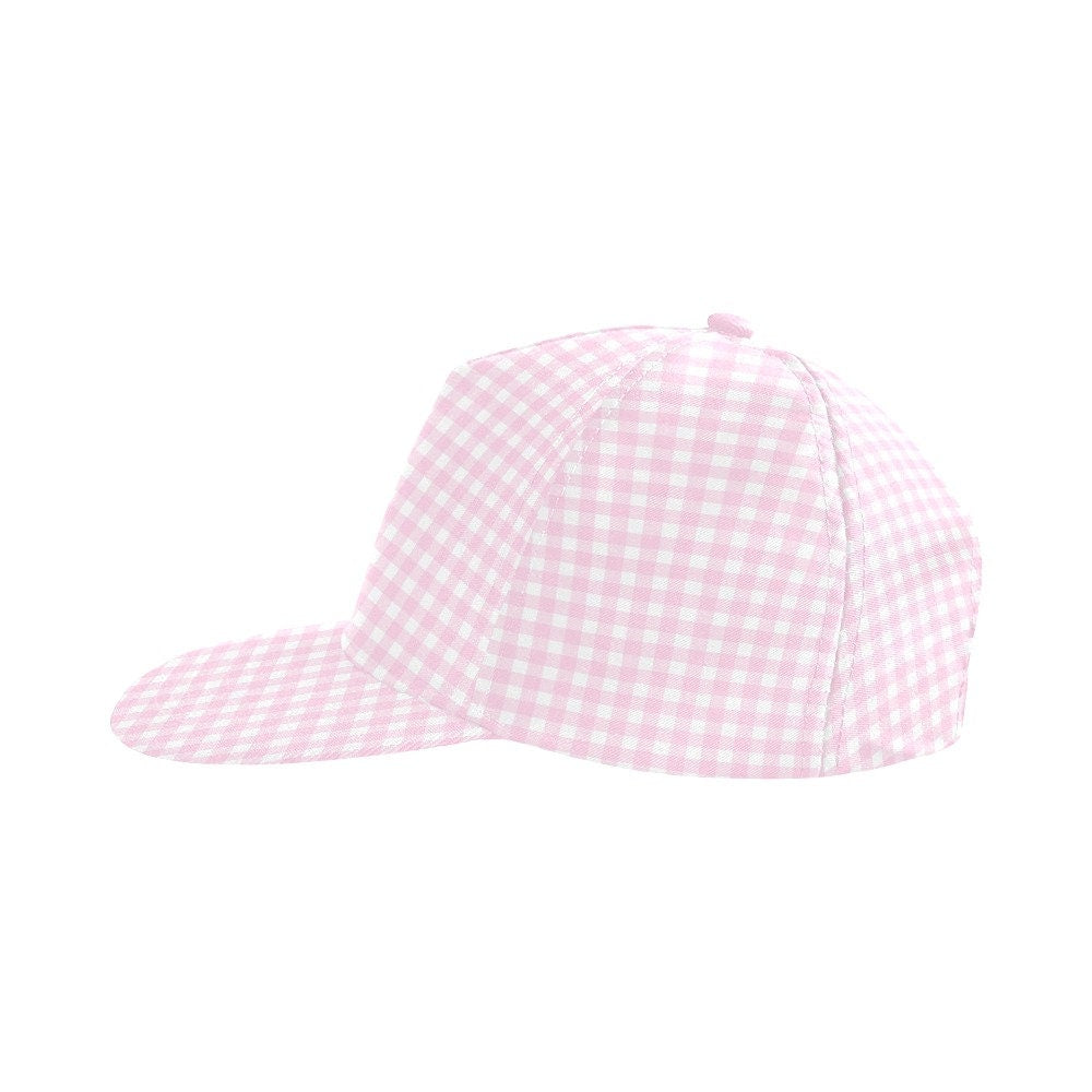 Baseball Cap, Pink Gingham Hat, Women's Baseball Cap, Pink Baseball Cap, Baseball hat, Unisex cap, Retro Cap, Retro Style Hat, Fashion Hat