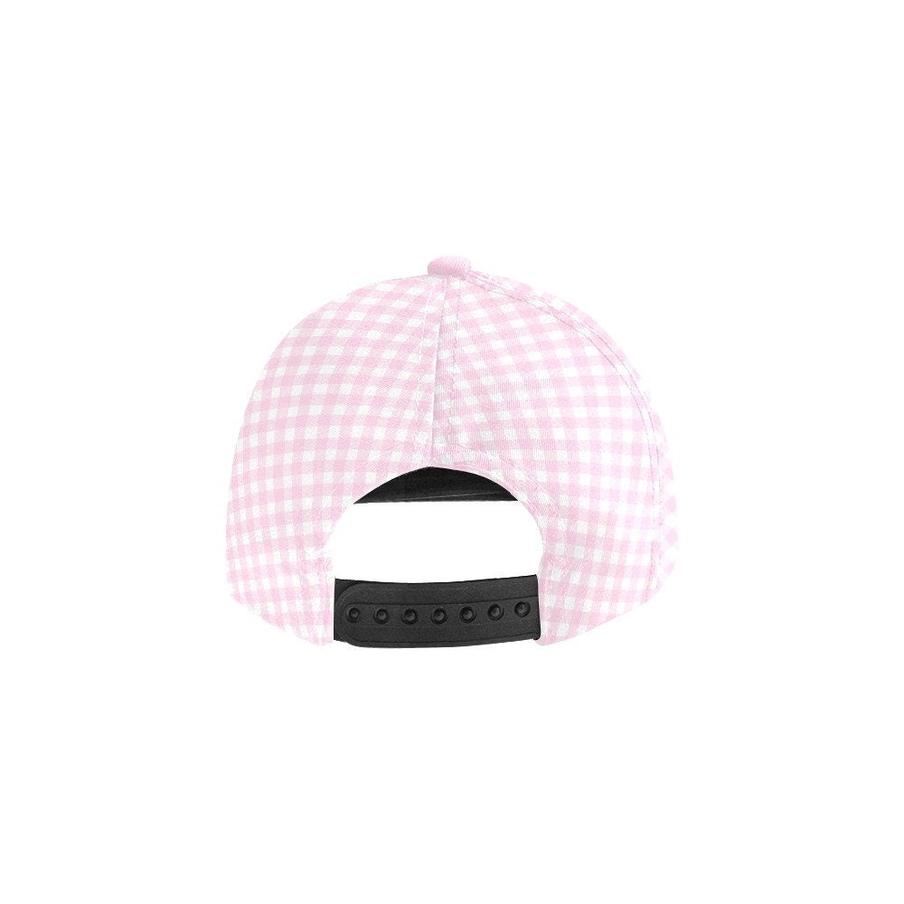 Baseball Cap, Pink Gingham Hat, Women's Baseball Cap, Pink Baseball Cap, Baseball hat, Unisex cap, Retro Cap, Retro Style Hat, Fashion Hat