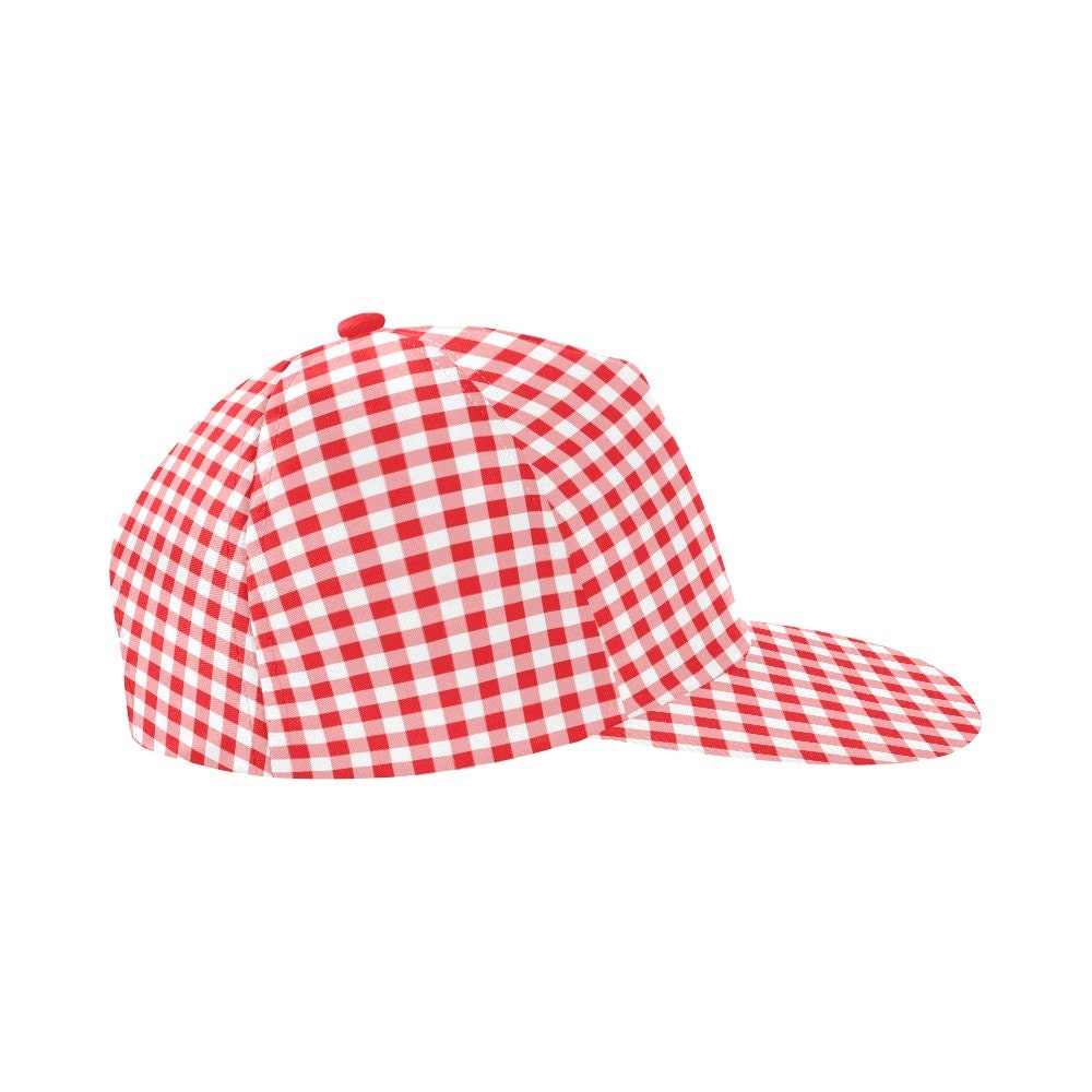 Baseball Cap, Red Gingham Women's Baseball Cap, Red Cap, Baseball hat, Unisex cap, Retro inspired Cap, Retro Style Hat, Fashion Hat,