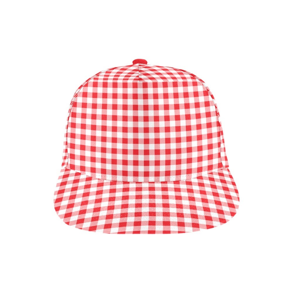 Baseball Cap, Red Gingham Women's Baseball Cap, Red Cap, Baseball hat, Unisex cap, Retro inspired Cap, Retro Style Hat, Fashion Hat,