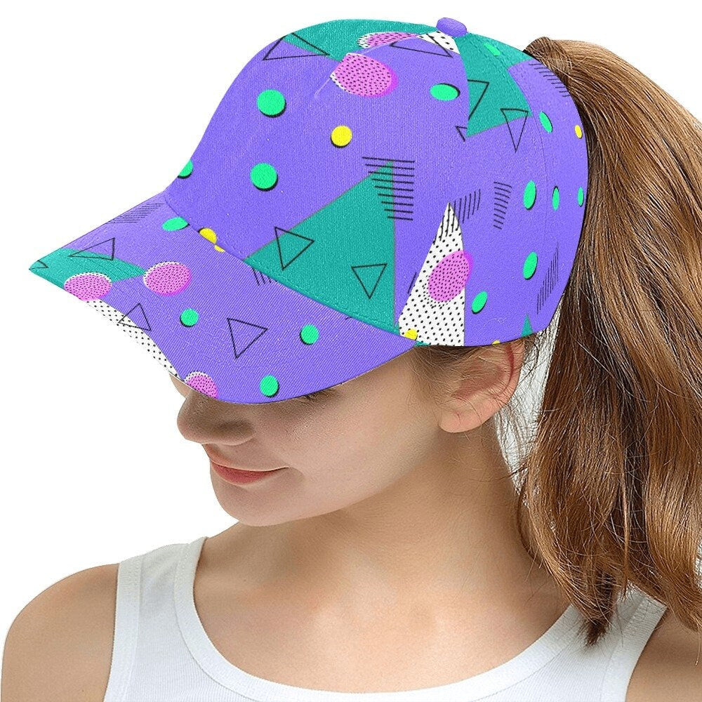 Women's Baseball Cap, Baseball hat, Unisex cap, 80s inspired hat, Fashion Hat, Purple Cap, Adjustable baseball cap, Retro Cap, Retro Hat