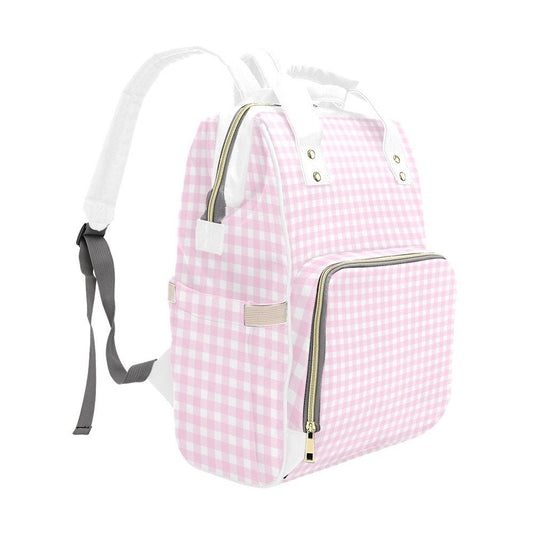 Pink Gingham Backpack, Pink Bag, Gingham Bag, Pink backpack, Retro inspired backpack, Retro Bag, vintage inspired bag, vintage style bag