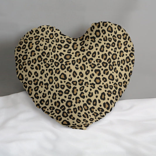 Heart Pillow, Leopard Print Pillow, Animal Print Pillow, Heart Shaped Pillow, Contemporary Pillow, Heart Accent Pillow, Sexy Pillow