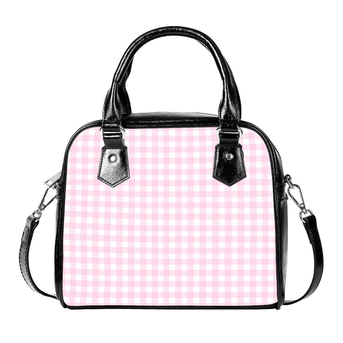 Pink Gingham Handbag, 50s Style Bag, Pink Handbag, Retro Bag, Retro Handbag, Pink Gingham Purse,Women's Bags,Women's Purse,Small Handbag