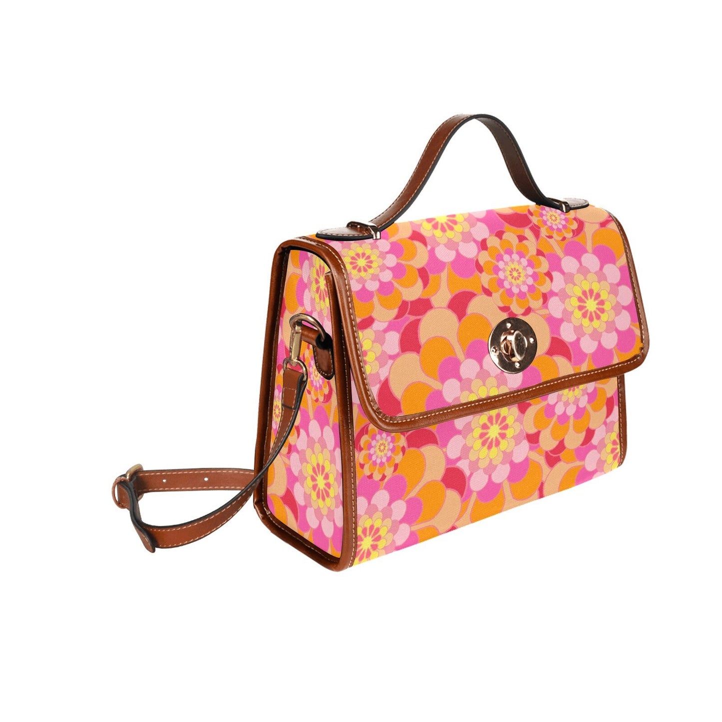 Women's Handbag, Retro Handbag, Women's Purse, Mod 60s, 70s Style bag, 70s Style purse, Floral Handbag, Floral Purse, 70s inspired,60s Style