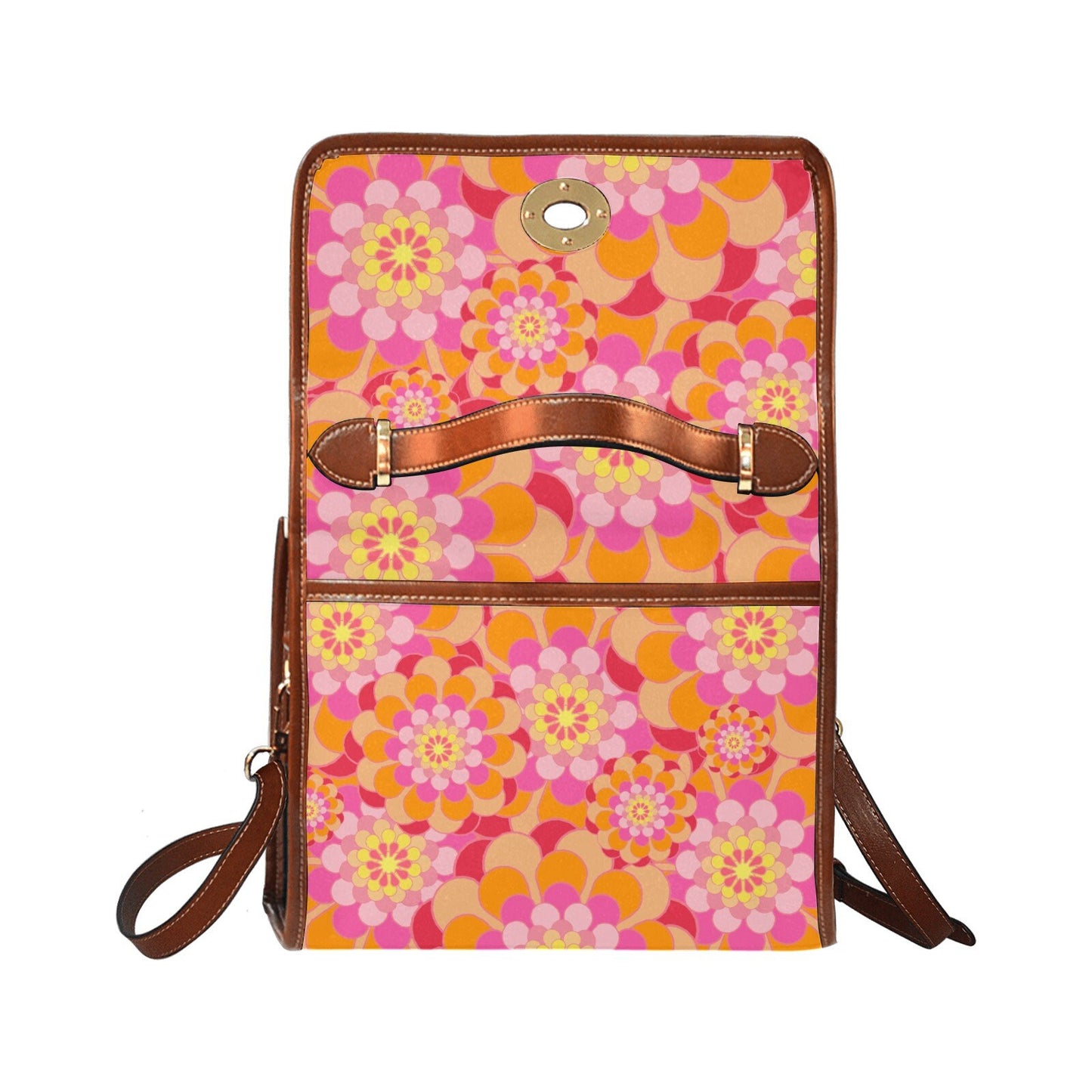 Women's Handbag, Retro Handbag, Women's Purse, Mod 60s, 70s Style bag, 70s Style purse, Floral Handbag, Floral Purse, 70s inspired,60s Style