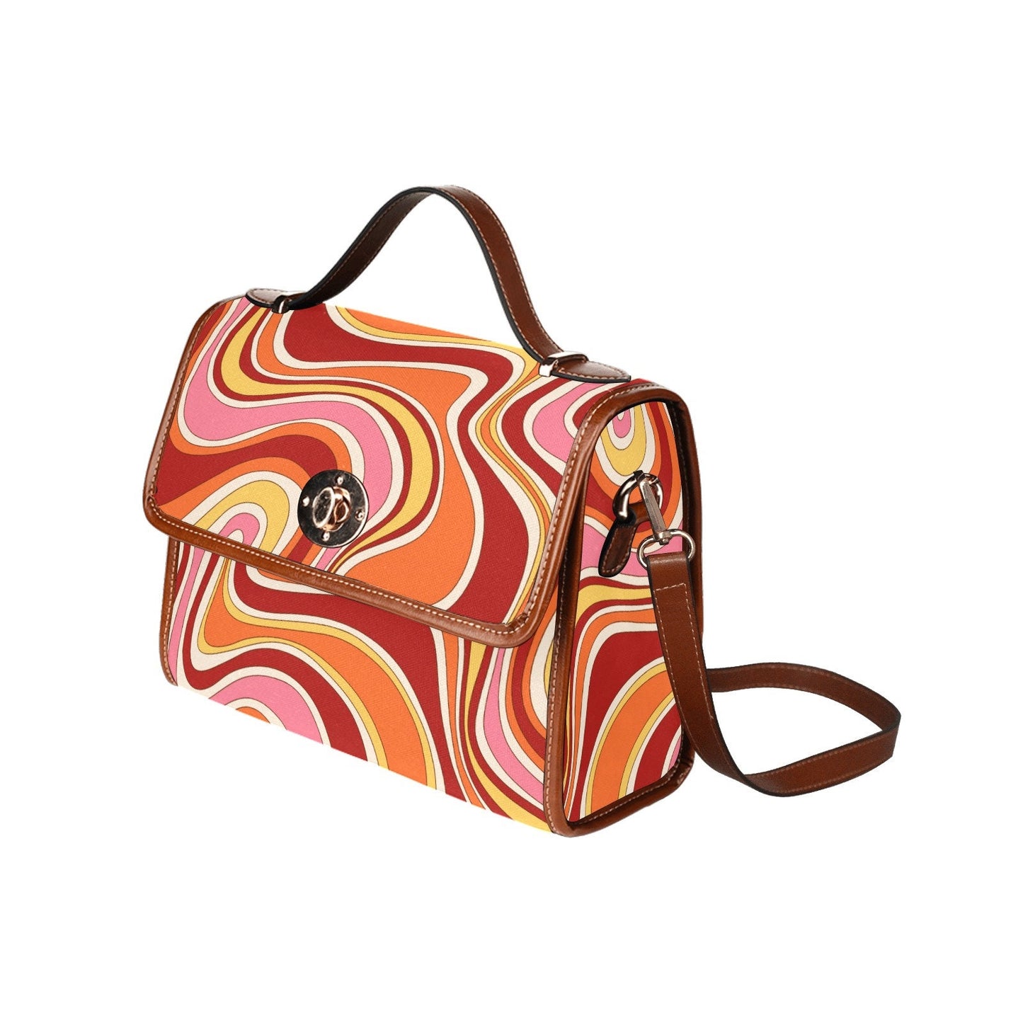 Vintage style handbag, Retro Handbag, Women's Purse, Hippie bag, 70s Style purse, Red Stripe Handbag,70s handbag, 70s inspired, Women's Bag