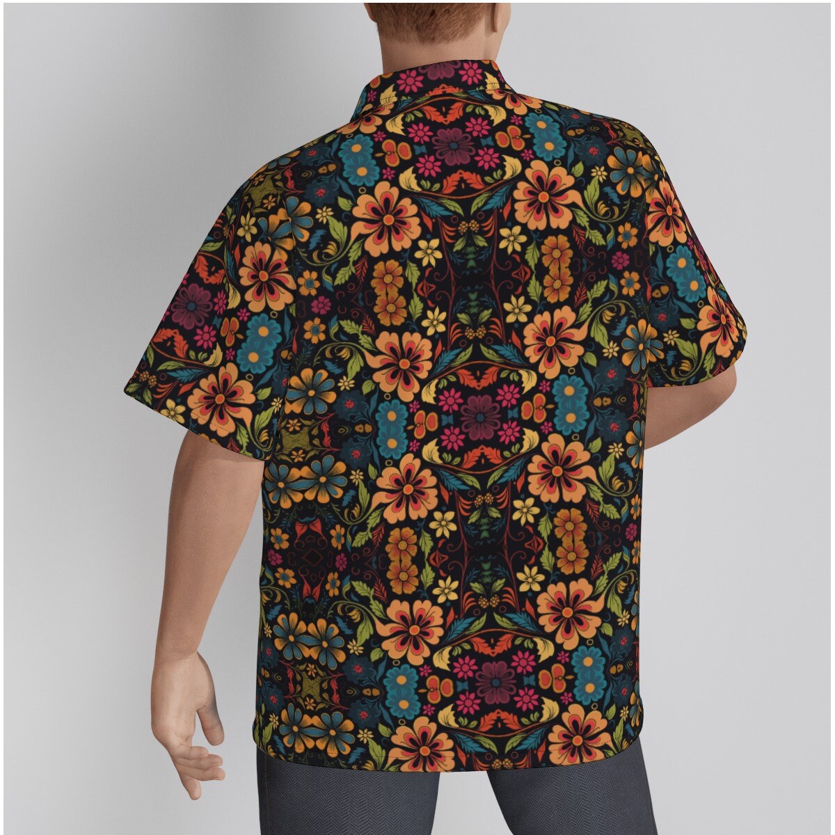 Hawaiian Shirt Men, Floral Shirt Men, Retro Top, Retro Shirt Men,60s 70s Style Shirt,Vintage Style Shirt, Hippie Shirt Men,Men's Button Down