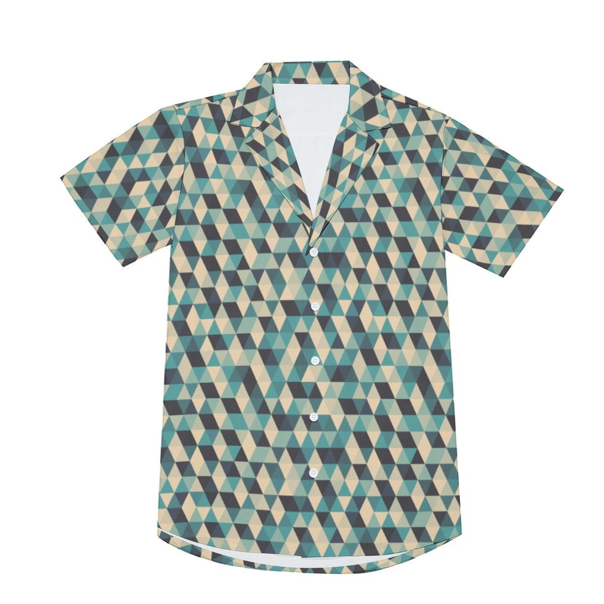 Short Sleeve Shirt Men, Men's Tops, Geometric Shirt Men,Men's Dress Shirt,Men's Button Down, Blue Shirt men, High Fashion Shirt Men