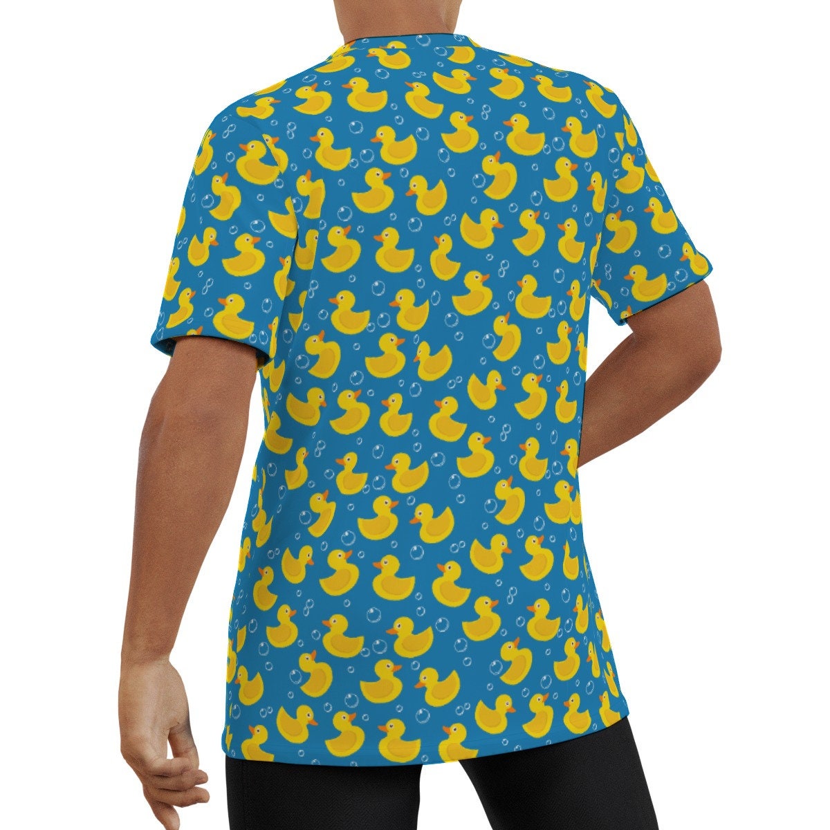 Eco friendly T-shirt, Rubber Duckie T-shirt, Blue T-shirt Men, Gifts for Men, Fun gift for men, Rubber Duck T-shirt