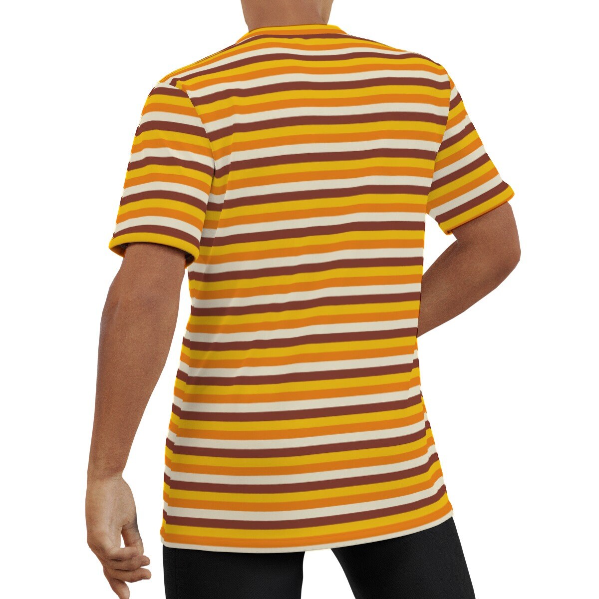 Eco friendly T-shirt, Retro T-shirt, Retro Top, Orange stripe T-shirt, 70s style shirt, Hippie Shirt, Groovy Shirt