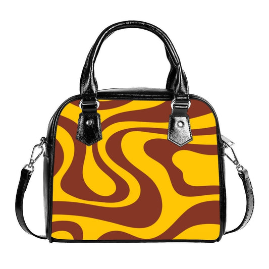 Groovy 70s style handbag, 70s Purse Style, Retro Handbag, Yellow Handbag, Hippie Bag, Unique Bag, Vintage handbag style, 70s inspired Bag