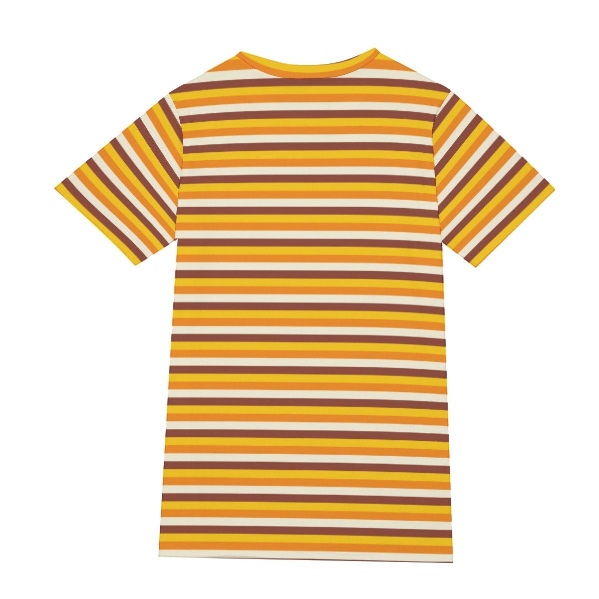 Retro T-Shirt Men, 100% Cotton T-shirt, Men&#39;s Orange Top, Men's Stripe Top, Vintage style t-shirt,70s Style T-shirt,Stripe T-shirt Men