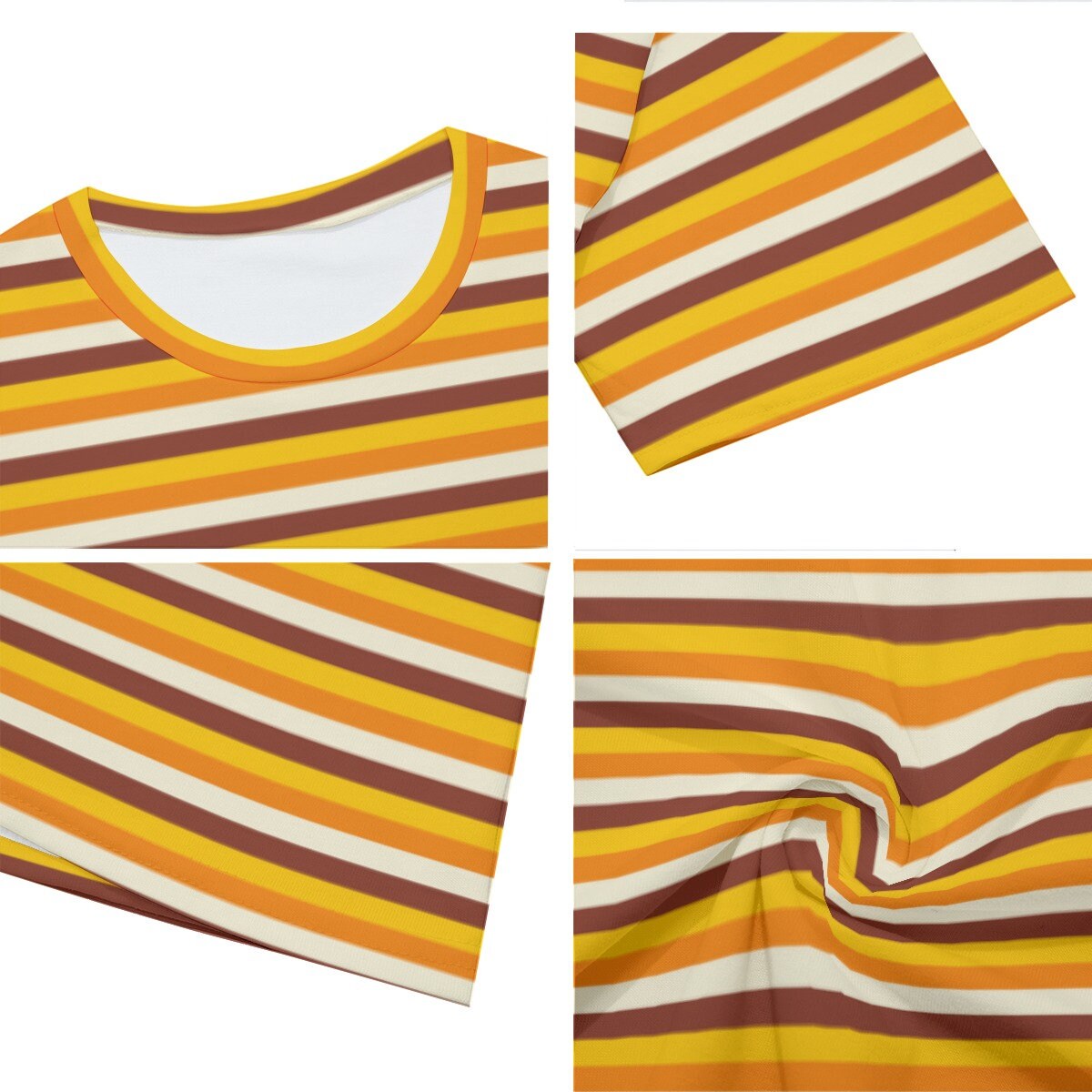 Retro T-Shirt Men, 100% Cotton T-shirt, Men's Orange Top, Men's Stripe Top, Vintage style t-shirt,70s Style T-shirt,Stripe T-shirt Men