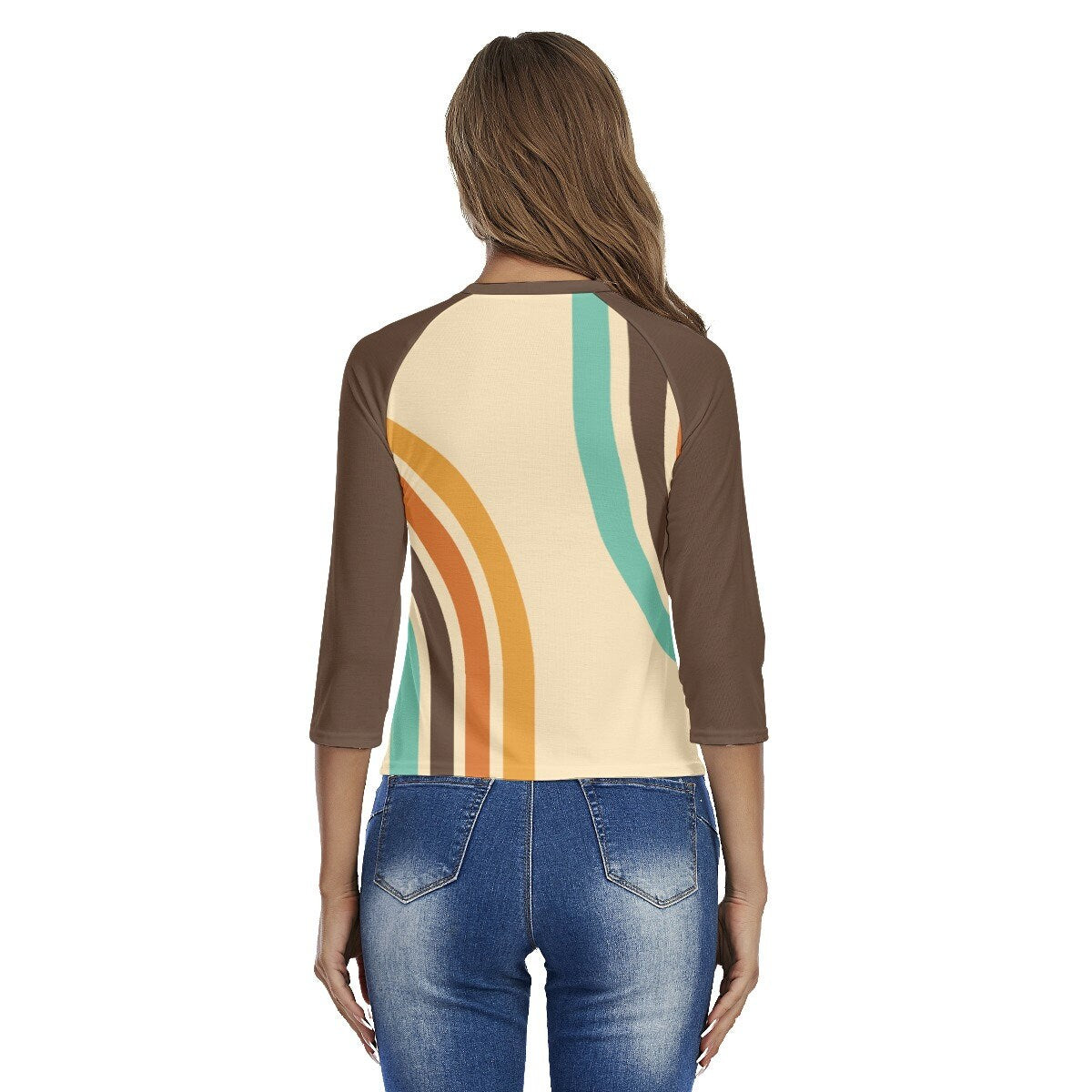 Retro Raglan Shirt, Raglan Tee, Raglan Shirt , 70s style shirt, Raglan Shirt Women, Hippie Shirt, 70s inspired Shirt, Baseball Shirt