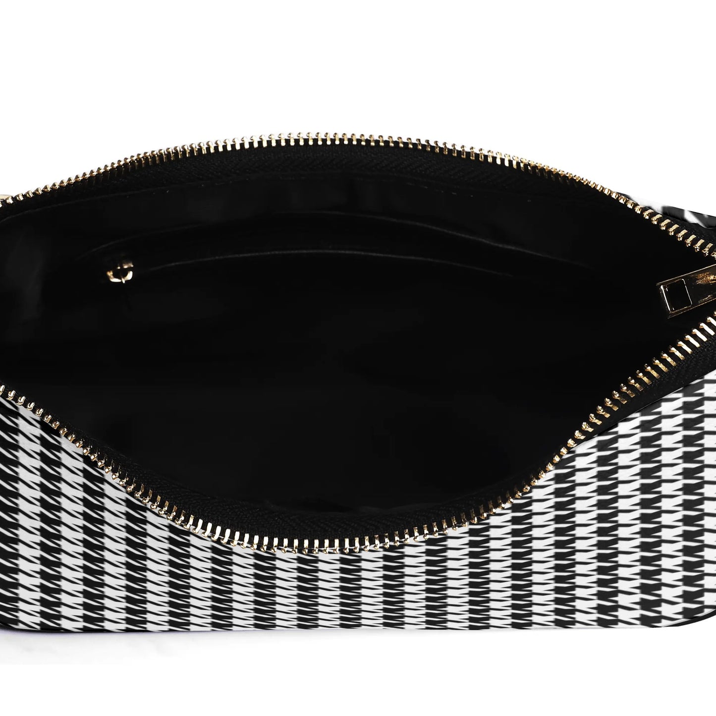 Black Houndstooth Handbag, 60s inspired Houndstooth Purse, Black and White PU Leather Handbag, 60s purse style, Retro Handbag, Retro Purse