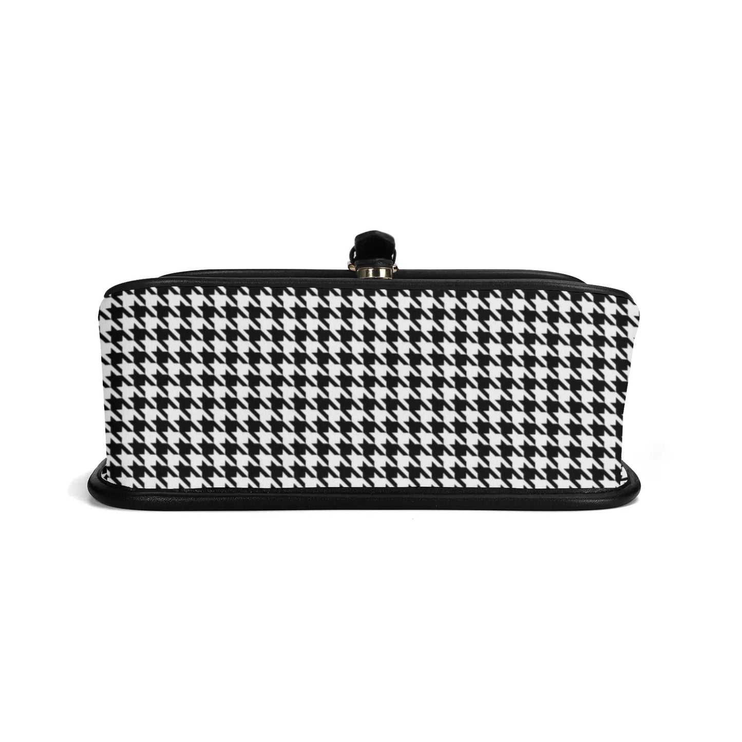 Women's Black Houndstooth Handbag, Houndstooth Purse, Vintage inspired handbag, Vintage Houndstooth Bag, Black and White Purse