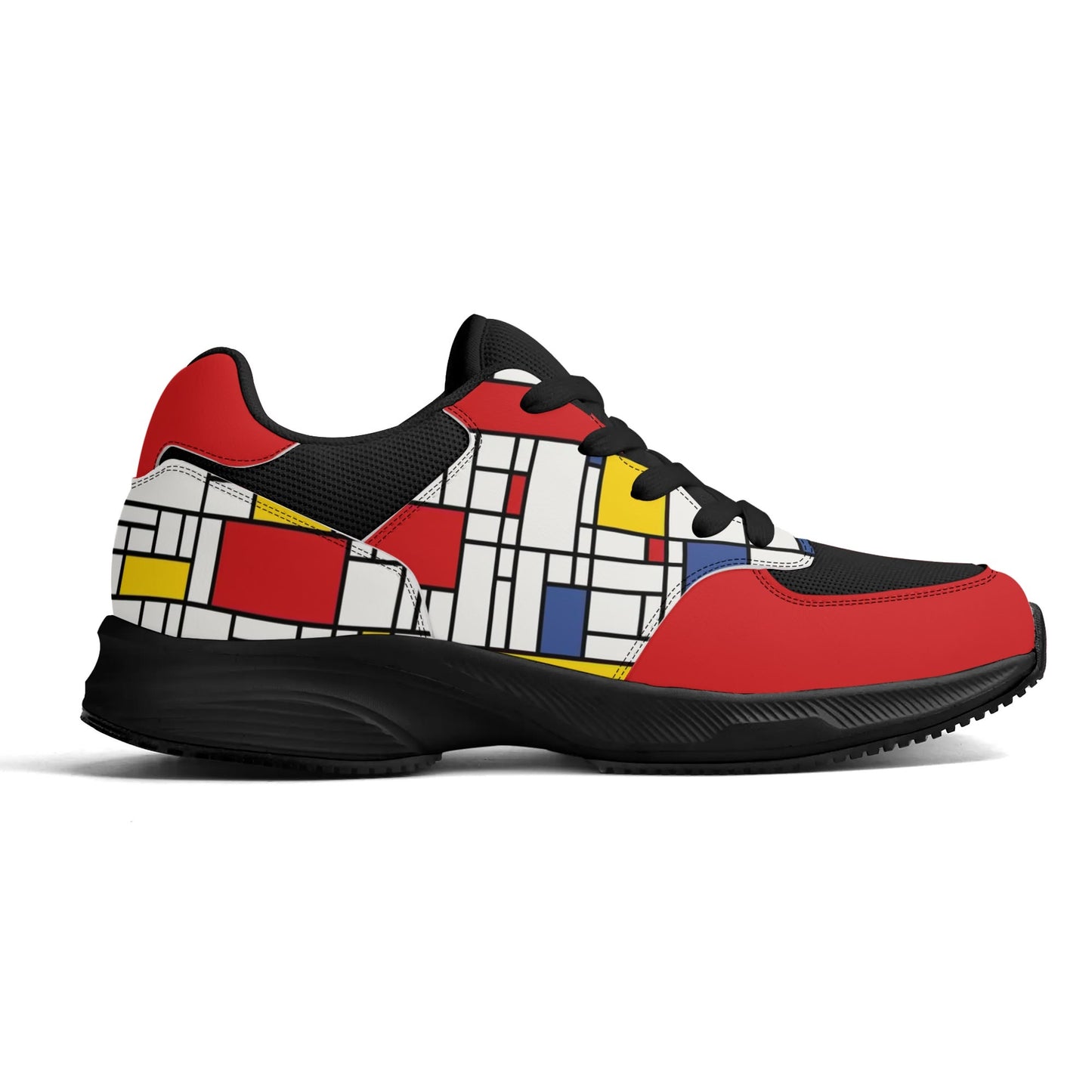 Unisex Mondrian Shoes, Mod 60s inspired Athletic Shoes, Low Top Shoes, Red White Blue Sneaker Shoes, Unique Sneaker, 60s style Shoes