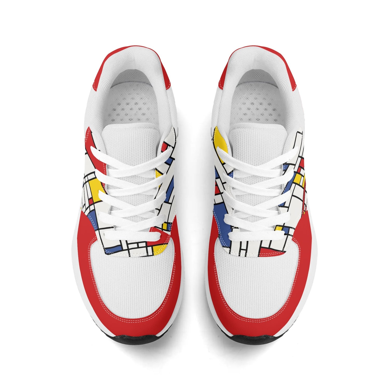 Unisex Mondrian Shoes, Mod 60s inspired Athletic Shoes, Low Top Shoes, Red White Blue Sneaker Shoes, Unique Sneaker, 60s style Shoes