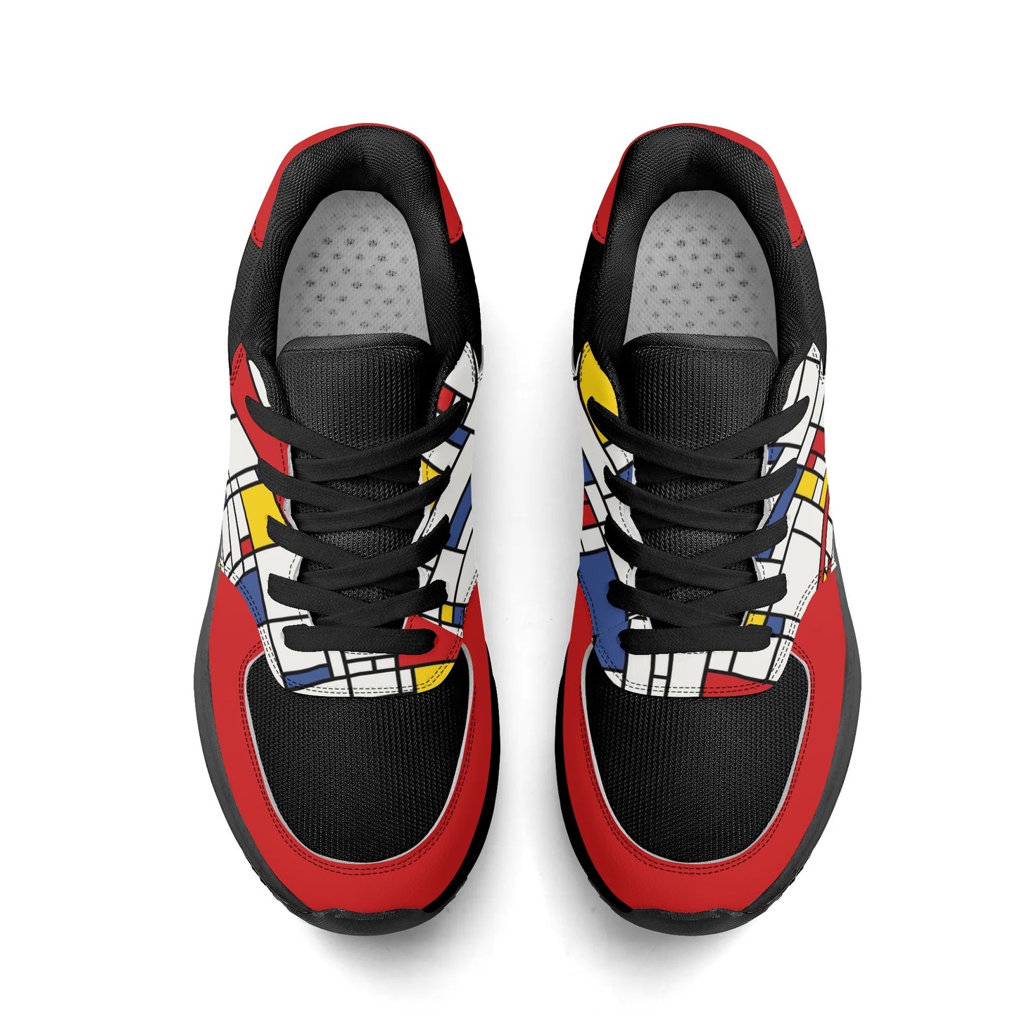 Unisex Mondrian Shoes, Mod 60s inspired Athletic Shoes, Low Top Shoes, Red White Blue Sneaker Shoes, Unique Sneaker, 60s style Shoes