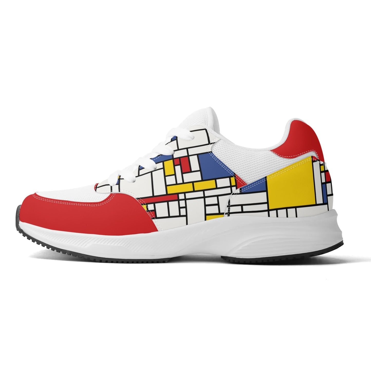 Unisex Mondrian Shoes, Mod 60s inspired Athletic Shoes, Low Top Shoes, Red White Blue Sneaker Shoes, Unique Sneaker, 60s style Shoes