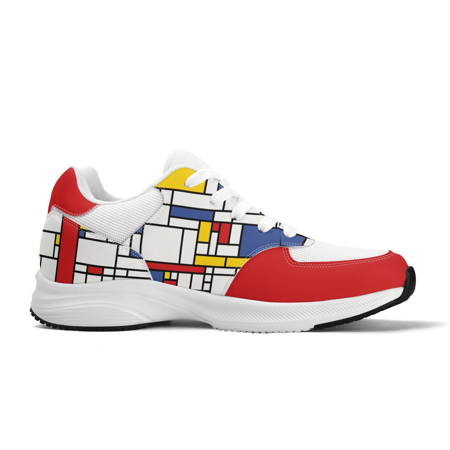 Unisex Mondrian Shoes, Mod 60s inspired Athletic Shoes, Low Top Shoes, Red White Blue Sneaker Shoes, Unique Sneaker, 60s style Shoes