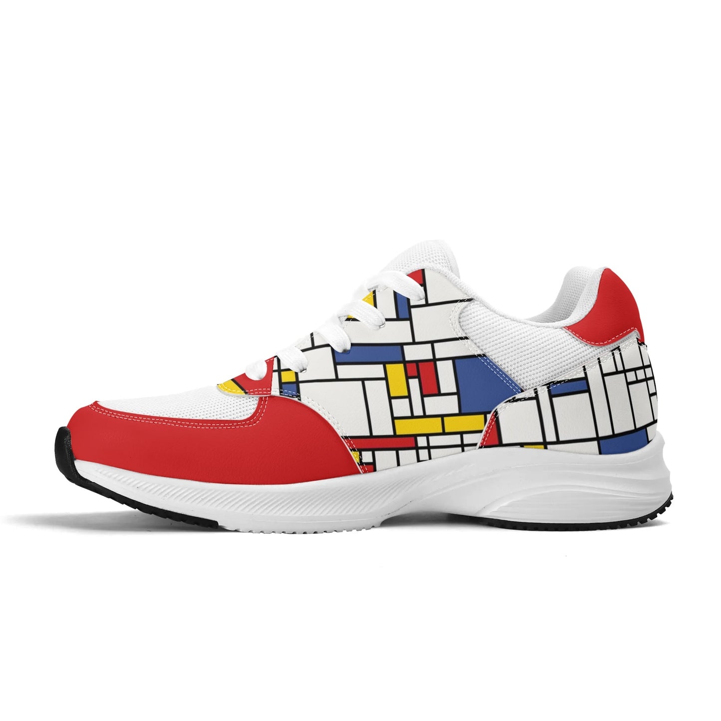 Unisex Mondrian Shoes, Mod 60s inspired Athletic Shoes, Low Top Shoes, Red White Blue Sneaker Shoes, Unique Sneaker, 60s style Shoes