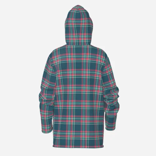 Men's Scottish Tartan Plaid Winter Coat | Fleece-Lined Insulated Hoodie | Classic Highland-Inspired Jacket | Warm Winter Outerwear