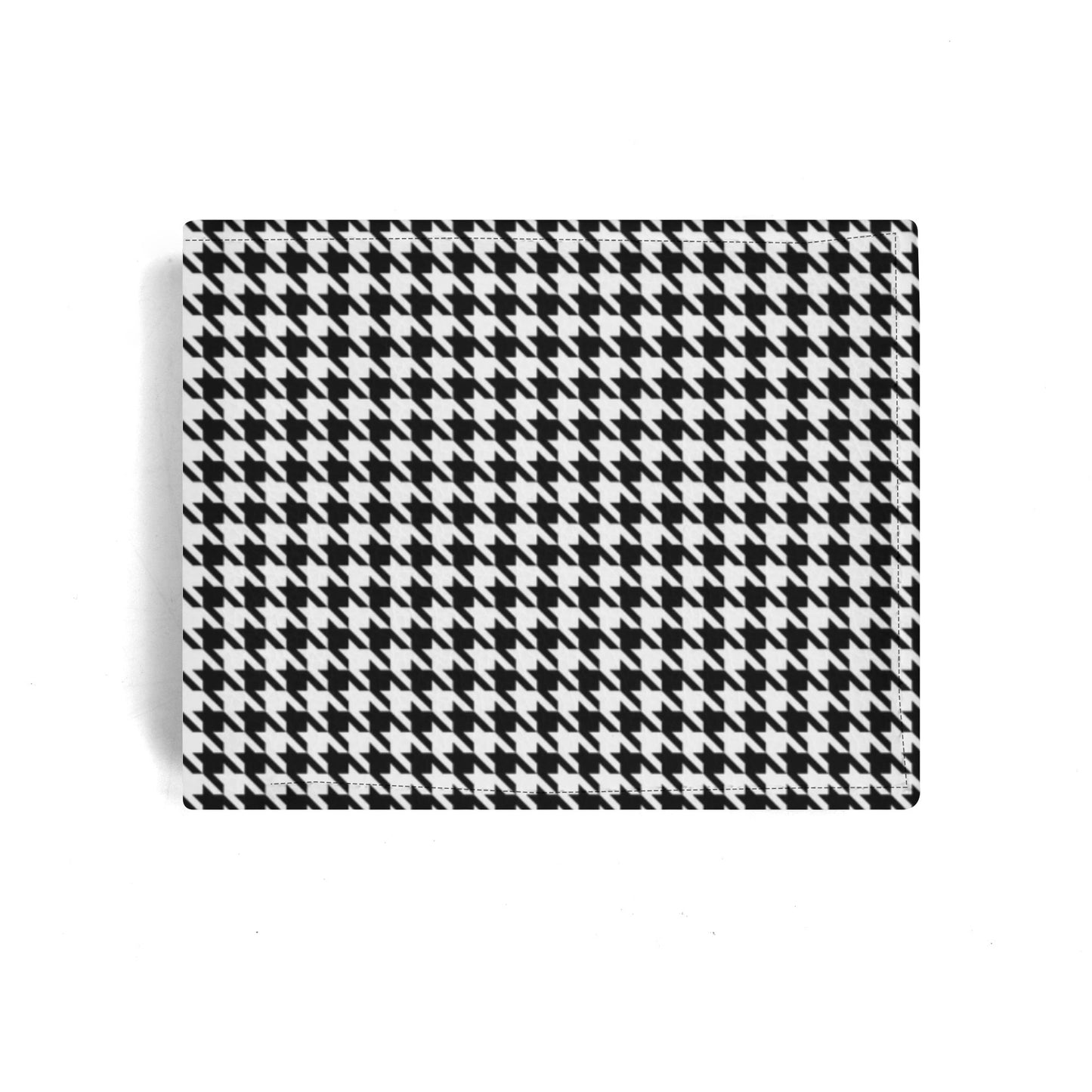 Men's Retro Houndstooth Wallet | 60s Style Houndstooth Black & White Bifold Wallet