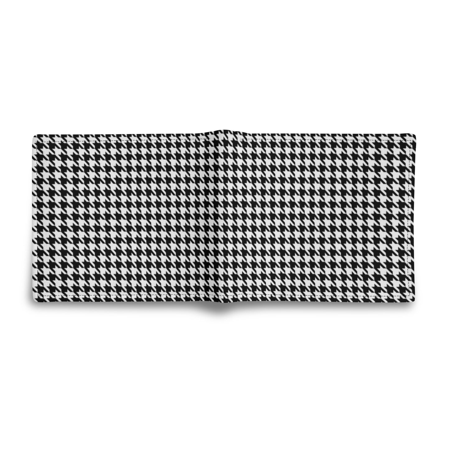 Men's Retro Houndstooth Wallet | 60s Style Houndstooth Black & White Bifold Wallet