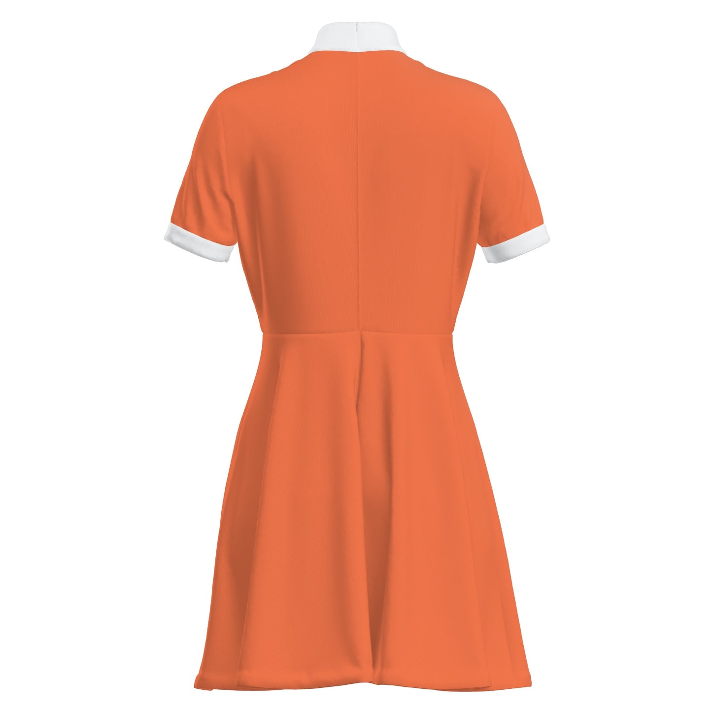 Retro Orange Turtleneck Dress, Mod Orange mini Dress, go go Dress, Orange 60s inspired Aline Dress