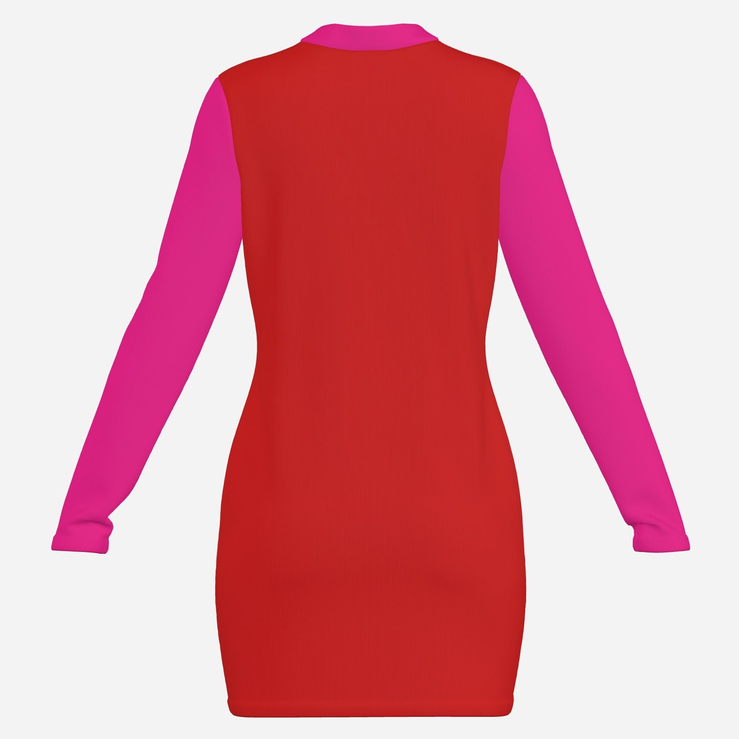 Mod 60s Dress Style | Pink Red Scuba Mini Dress | 60s Style Color Block Dress