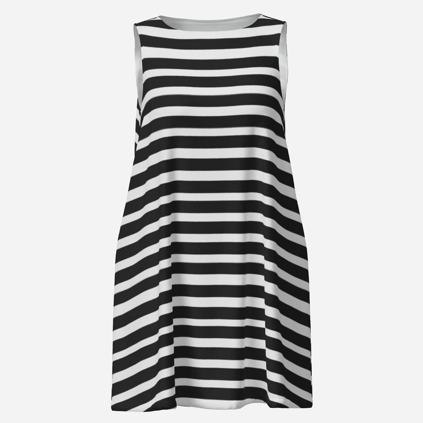Mod Dress | 60s Dress Style Black & White Stripe Mini Dress | Sleeveless Go Go Dress | Retro Dress