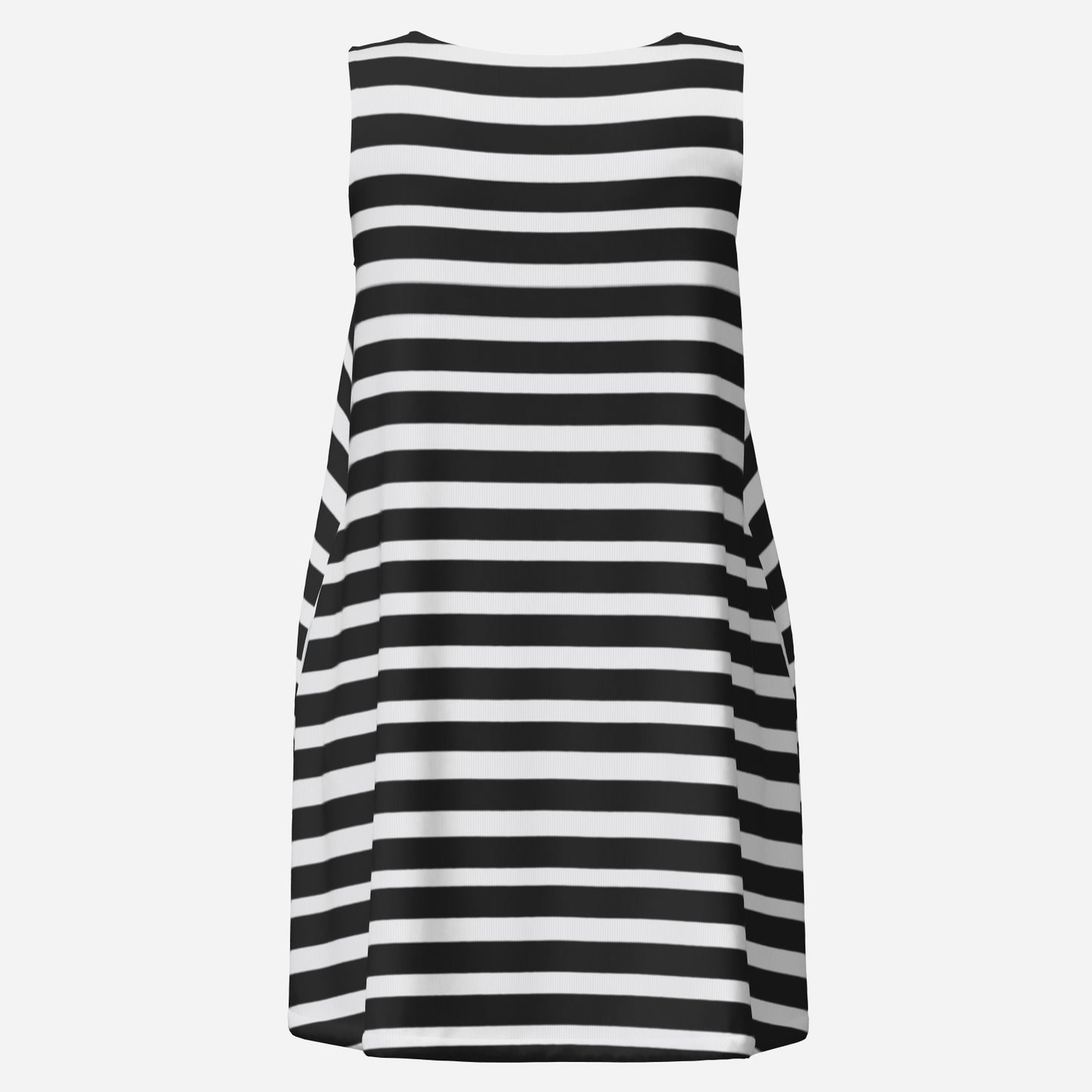 Mod Dress | 60s Dress Style Black & White Stripe Mini Dress | Sleeveless Go Go Dress | Retro Dress