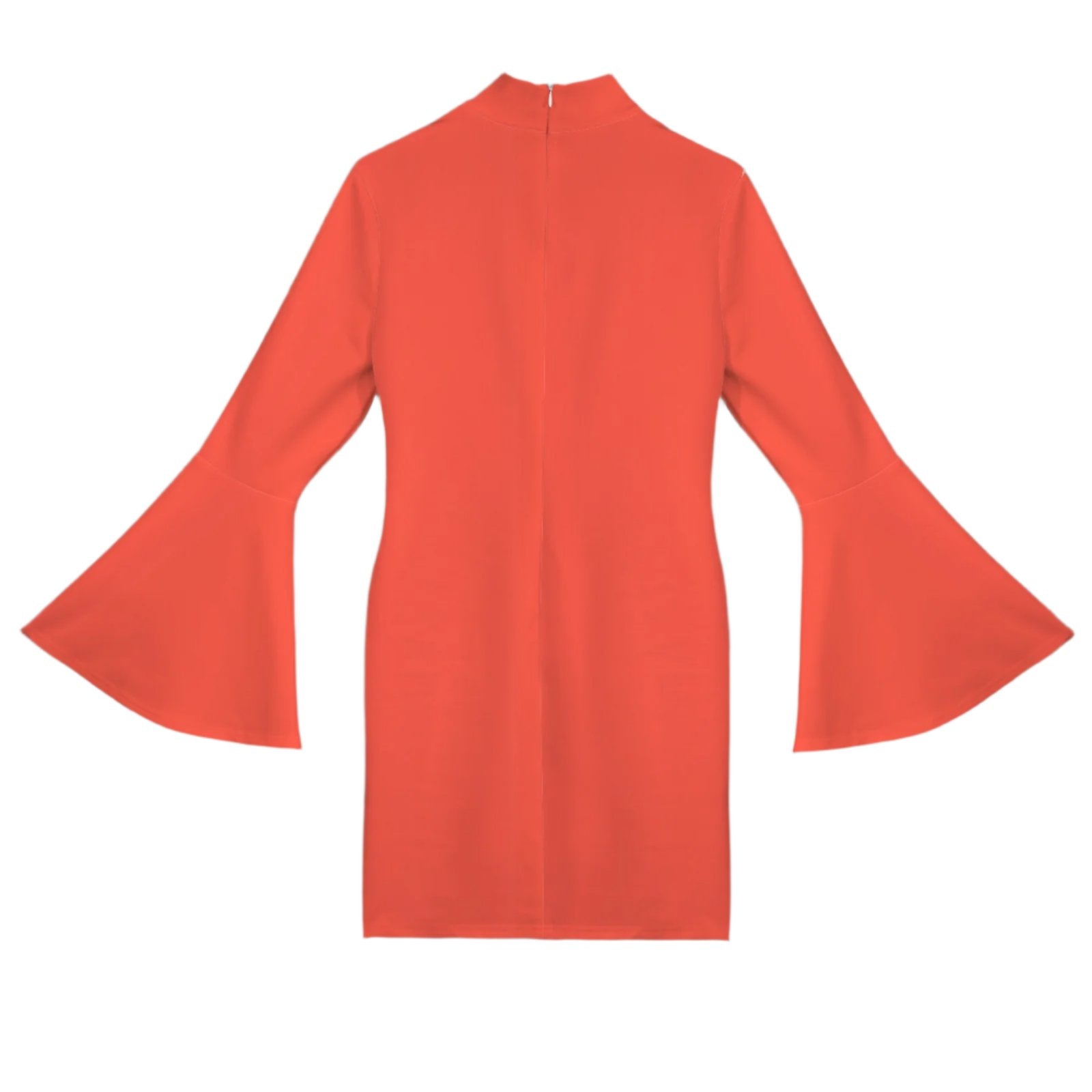 Mod 60s 70s Orange Stripe Bell Sleeve Dress