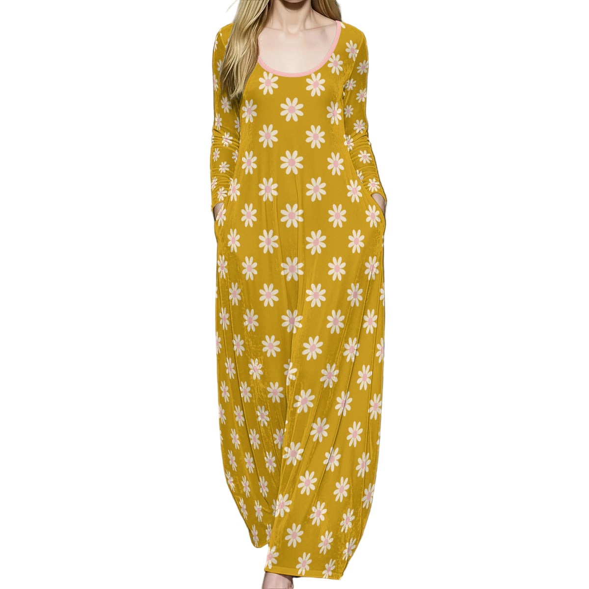 70smaxidressstyle, mustardyellowmaxidress,floralhippiedress,yellowmustardvelvetdress