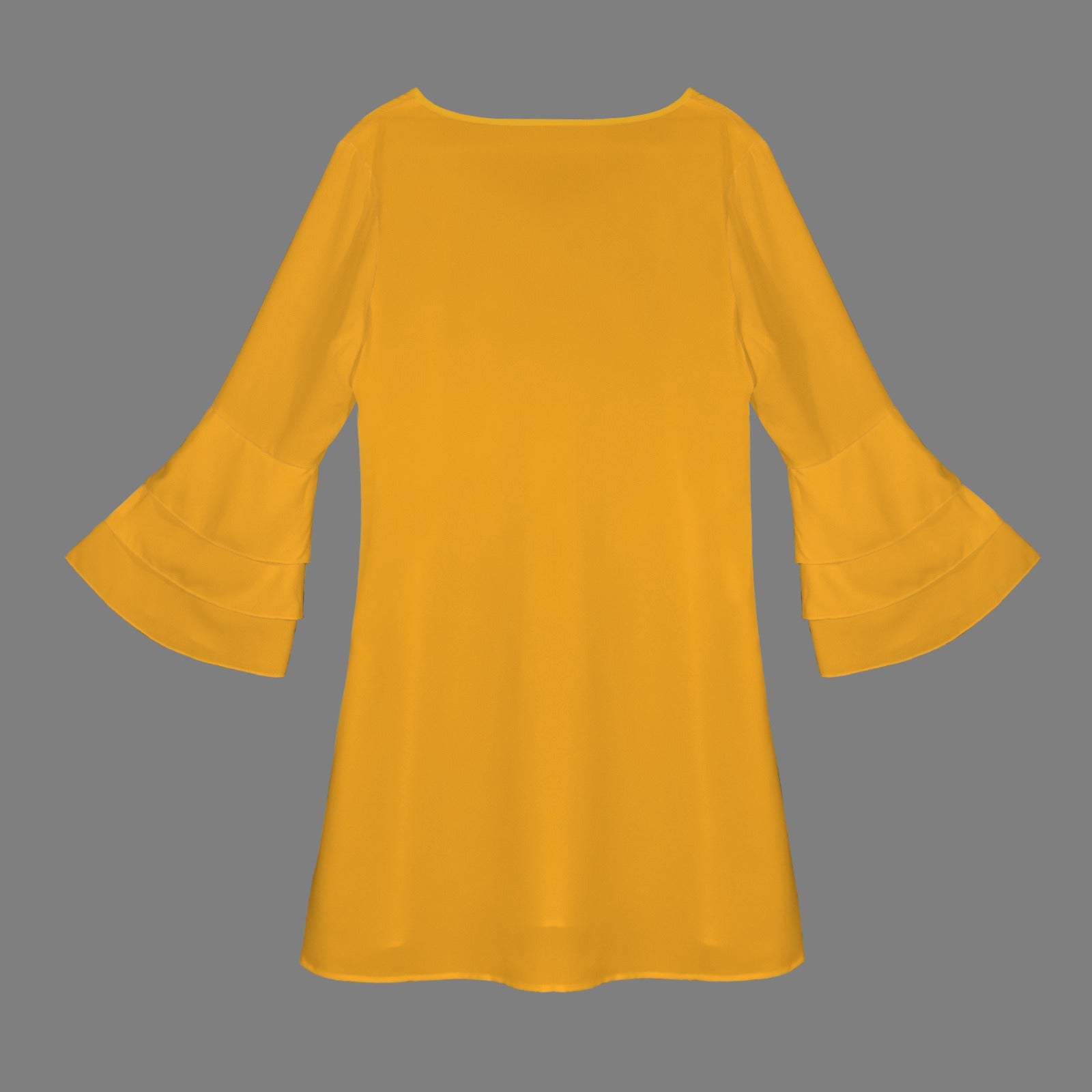 Mustard Yellow Tier Sleeve Dress