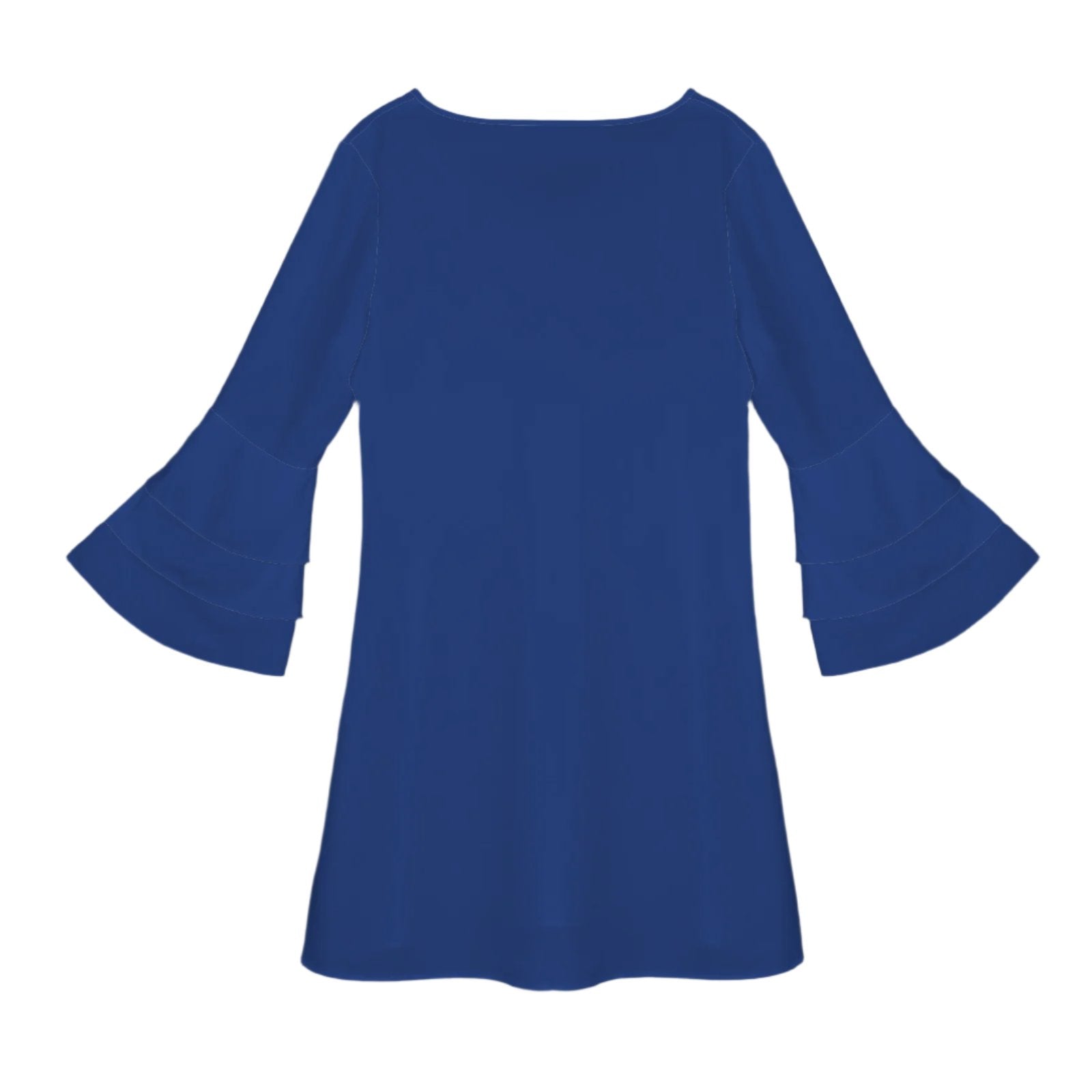 Navy Blue Tier Bell Sleeve Dress