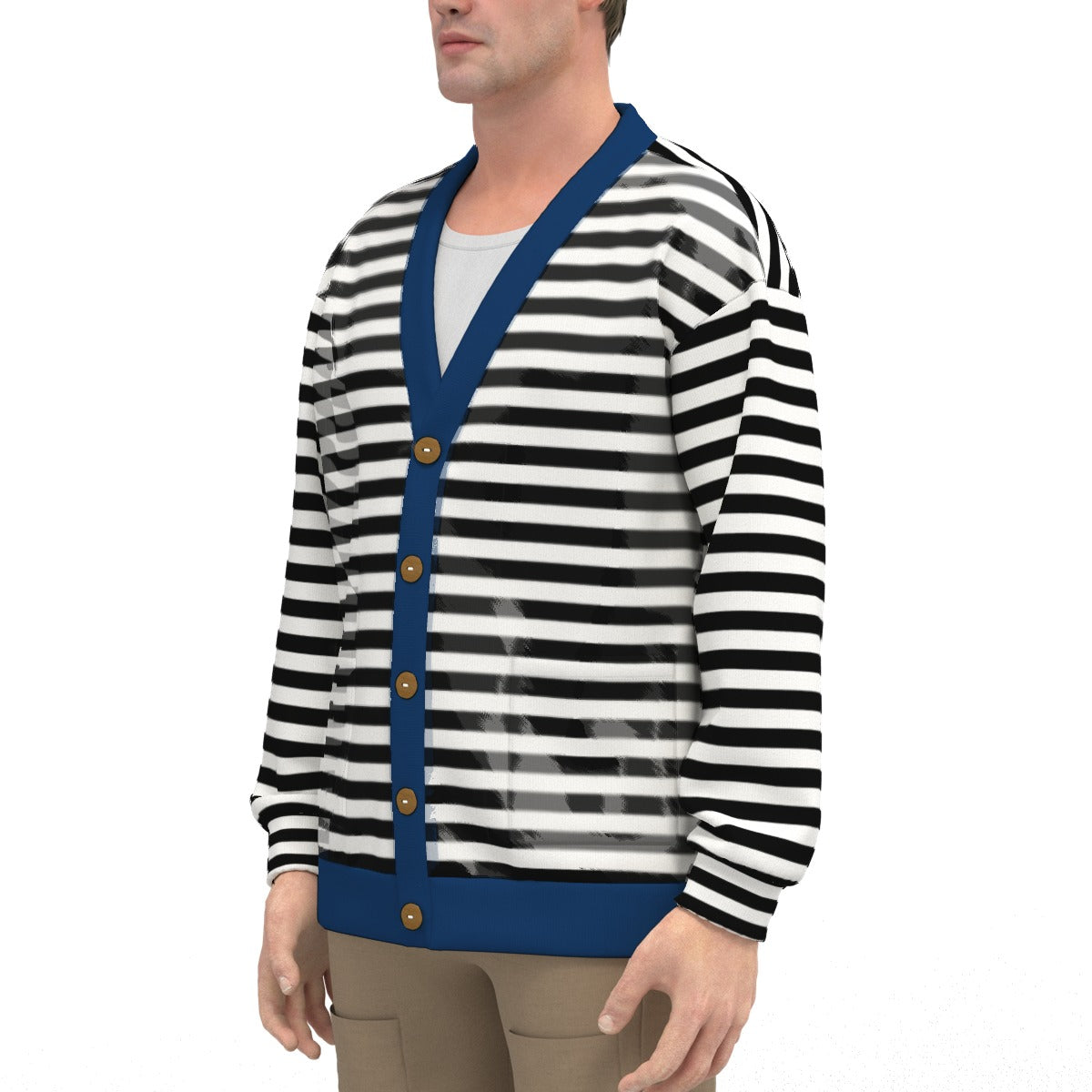 Blue Black Stripe Cardigan